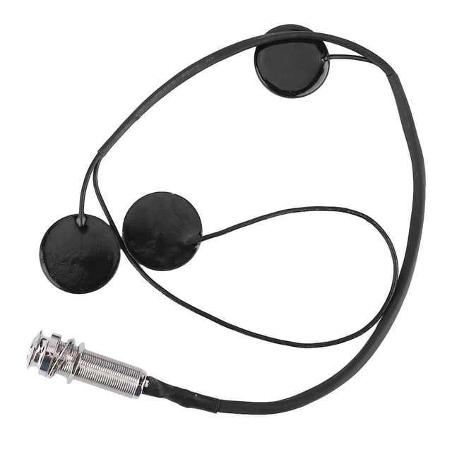 Pickups Piezo Transducer Acoustic Guitar Pickup,Portable Harp Pickup Musical Instrument Accessory Black