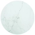thumbnail image 1 of vidaXL Table Top White Ø90x1 cm Tempered Glass with Marble Design, 1 of 3
