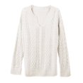 thumbnail image 5 of Women Fasion Solid Casual Pattern Sweater Long Sleeve Knit Sweater, 5 of 5