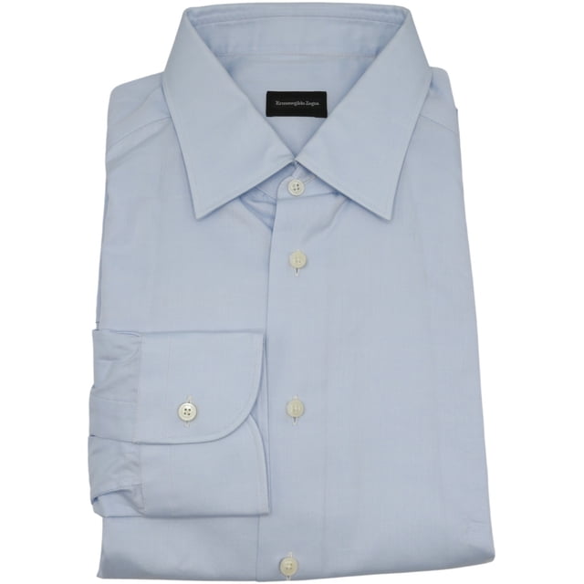 Ermenegildo Zegna Chemise Habillée Unie Bleue pour Homme - TG