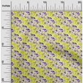 thumbnail image 2 of oneOone Polyester Lycra Yellow Fabric Abstracts Sewing Material Print Fabric By The Yard 56 Inch Wide, 2 of 4