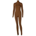 thumbnail image 3 of Birdeem Womens New Solid Color Tight One Shoulder Sling Sports Fitness Jumpsuit One-Piece Tights, 3 of 5