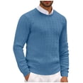 thumbnail image 2 of Styesk Chandail pour Hommes, Manches Longues, Col Rond, Tricoté Uni, 2 of 7