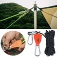 thumbnail image 4 of jinwen Adjustable Pulley Ratchet Rope Hanger Pulley Regulator 4mm 4m Black, 4 of 9