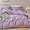 Purple, variant on Duvet Cover Set Queen Size, 3pcs Washed Microfiber Purple Bedding Set, Soft Breathable Striped Textured Seersucker Duvet Cover with Zipper Closure & Corner Ties(Purple, Queen)
