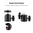 thumbnail image 4 of 2pcs Mini Swivel Ball Head Tripod Head 360 Degree Rotating Mount Base Adapter with Universal 1/4 Inch Screw Mounts for DSLR Camera DV Tripod Monopod Light Stand, 4 of 7