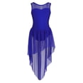 thumbnail image 1 of Miaeowve Robe de Danse Sans Manches en Tulle pour Filles, Ourlet Asymétrique, Bleu 12, 1 of 7