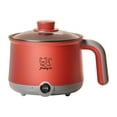 thumbnail image 1 of Luzkey Pot Électrique Mini Pot Électrique Ménager Pot de Cuisson Multifonction Cuiseur de Nouilles Pot Électrique Portable pour Nouilles Shabu Shabu Gris Rouge, 1 of 8
