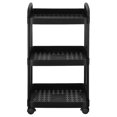 thumbnail image 2 of Rolling Cart Utility Cart 3 Tier Rolling Cart Under Desk Storage Bedside Cart Snack Cart Book Cart Organizer Cart, 2 of 8