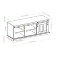 thumbnail image 3 of Banc d'Entrée avec Porte Coulissante Rainurée 48 Pouces avec Rangement en Chêne Rustique, 3 of 5