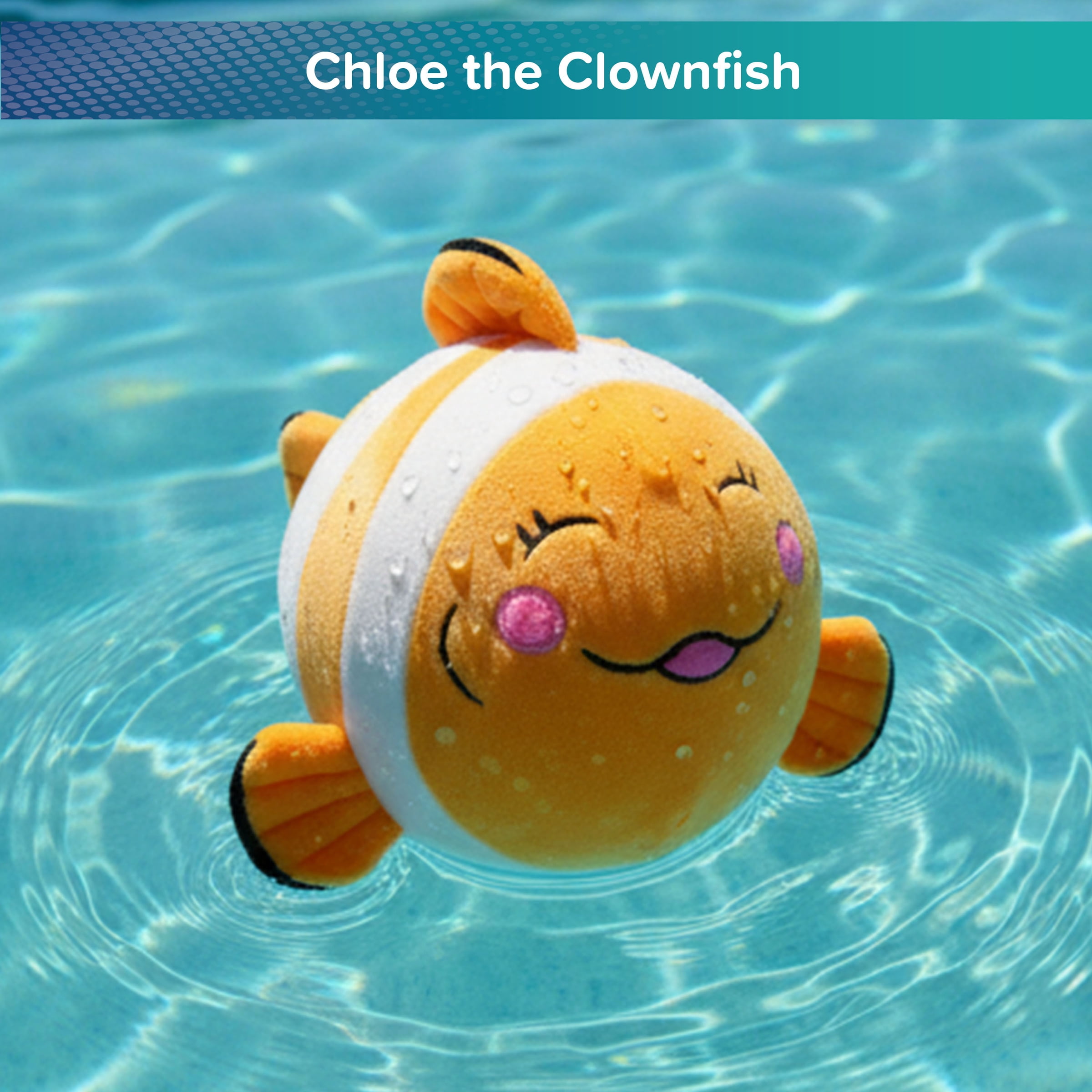 Aqua Leisure SwimBuddy™ Inflatable Plush Float - Chloe Clownfish