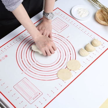 Non-slip Silicone Pastry Mat with Measurements Silicone Baking Mat, Counter Mat, Dough Rolling Mat,Oven Liner,Fondant/Pie Crust Mat 60 x 40 cm