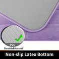 thumbnail image 4 of ORUYROP Memory Foam Bath Mat Rug, 24 x 17 Inches, Comfortable, Soft, Super Water Absorption, Machine Wash, Non-Slip, Thick, Easier to Dry for Bathroom Floor Rugs, Lavender, 4 of 7