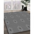 thumbnail image 3 of Ahgly Company Tapis d'Intérieur Ronds Transitionnels Gris Gray Lavables à la Machine, 5 Pieds Rond, 3 of 7