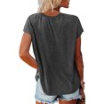 thumbnail image 4 of Hiiyo T-Shirt pour Femme à Manches Courtes, Col Ras du Cou, T-Shirt d'Été Décontracté (P-5TG), 4 of 5