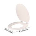 thumbnail image 3 of Aqestyerly Round Soft Close Toilet Seat with Quick Release,Durable Plastic Toilet Seat with Easy Install and Clean Function,Never Loosen Toilet Seat HWRETIE, 3 of 9