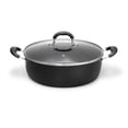 thumbnail image 1 of Starfrit 7.2Qt (6.8L) Dutch Oven with Lid, Nonstick Aluminum, Oven Safe up to 350F, Large Capacity for Family Meals, Easy to Clean, Tempered Glass Lid, Black, 1 of 2