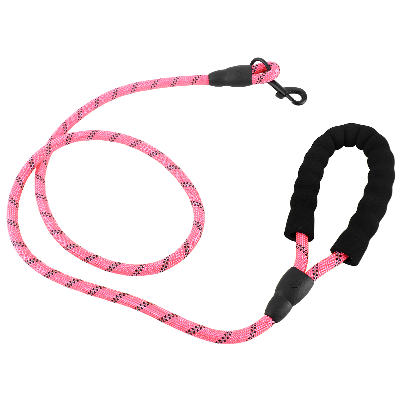 Leash 5ft Reflective Dog Leash Strong Dog Leash with Comfortable Padded Handle Traction Rolled Dog Leads Anti-Slip Handle Dog Leash Rope for Large and Medium Pets