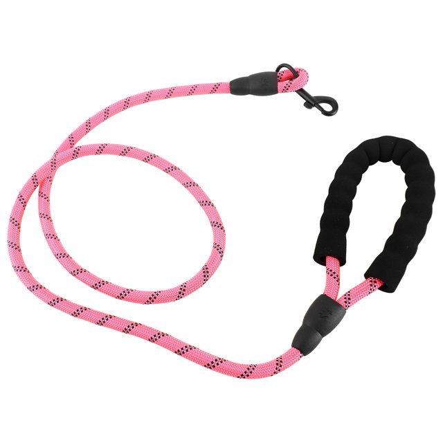 Dog 5ft Reflective Dog Leash Strong Dog Leash with Comfortable Padded Handle Traction Rolled Dog Leads Anti-Slip Handle Dog Leash Rope for Large and Medium Pets