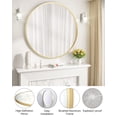 thumbnail image 4 of BeesClover Bathroom Mirrors for Over Sink, Wall Mount Bathroom Mirror, Metal Rounded Corner Framed Vanity Mirror, 4 of 9