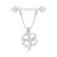 thumbnail image 1 of Nipple Shield,Geometrical Four leaf Clover Nipple Ring Body Piercing Ring Tailored for Perfection, 1 of 9