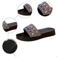 thumbnail image 4 of Teardrop Crystal Platform Slides Sandals for Women 2025 Sparkly Boho Beach Rhinestones Dress Sandals, 4 of 7