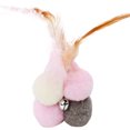 thumbnail image 1 of Bangcool Cat Chew Ball Plush Interactive Soft Cat Feather Ball Kitten Play Ball with Bell, 1 of 10