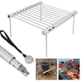 thumbnail image 2 of Folding Campfire Grill Stainless Steel Multifunction Camping Grill Rack Charcoal BBQ Rack Charcoal Assembly Barbecue Tools, 2 of 10