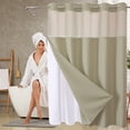 thumbnail image 3 of Bwiyojiz Décoration Maison et Jardin Textiles Rideaux Étoile Pleine Uni Double Grand Anneau Rideau de Douche Réversible pour Salles de Bain Tissu Polyester Robuste, Cadeaux pour Sœurs, 3 of 5