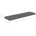 thumbnail image 4 of vidaXL Floating Wall Shelf High Gloss Grey 90x23.5x3.8 cm MDF, 4 of 4