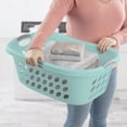 thumbnail image 3 of Sterilite Hip Hold Aqua Laundry Basket, 3 of 7