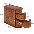 thumbnail image 3 of Table d'Appoint en Bois à 2 Tiroirs, Aucun Assemblage Requis, 3 of 5