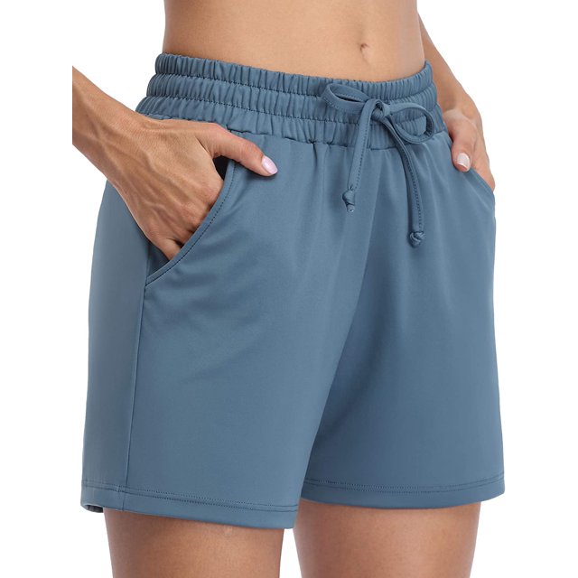 Short de Course à la Taille Élastique pour Femmes avec Poches