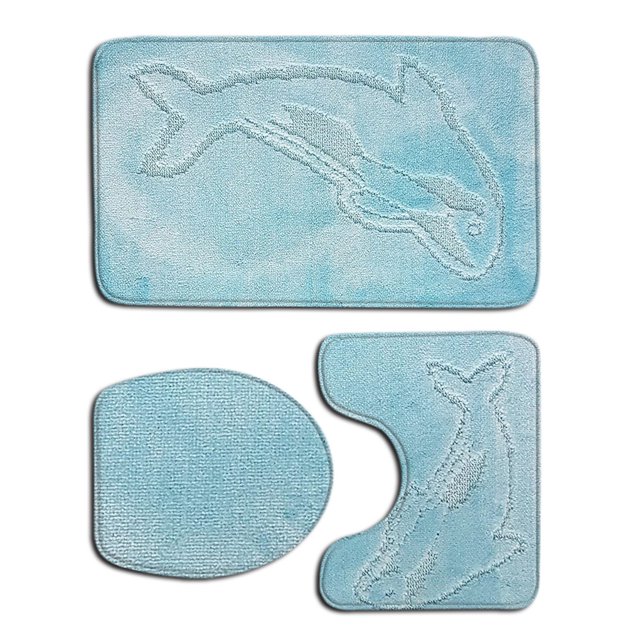 maskred 3x Bathroom Rug Sets Easy To Install Waterproof Anti-slip Multi-functional Eco-friendly Durable PJ210908-A010 1Set