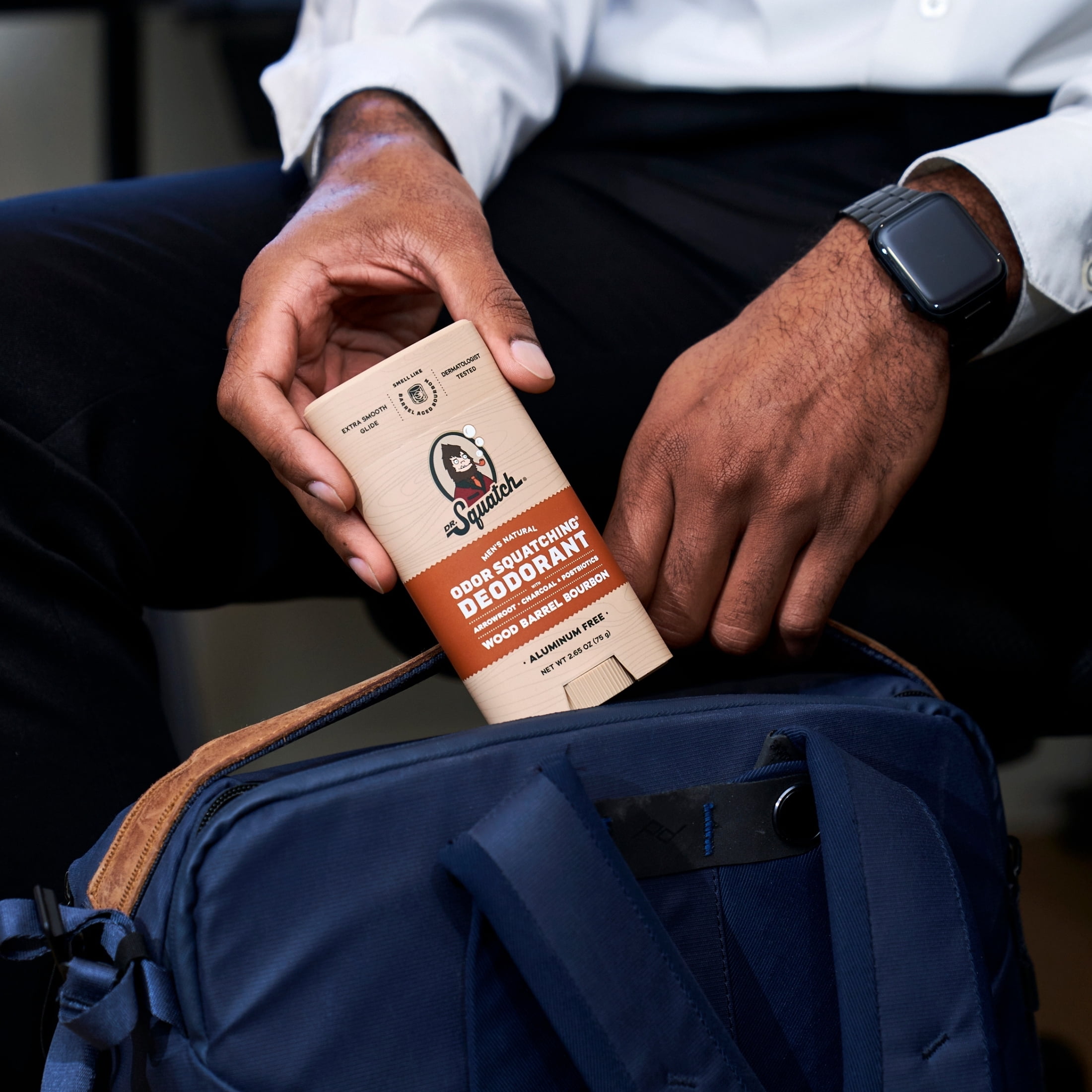 Dr. Squatch Natural Men's Deodorant - Odor-Squatching Aluminum Free - Wood Barrel Bourbon 2.65 oz