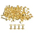 thumbnail image 1 of Unique Bargains 100 Sets Leather Rivets 8mm Double Cap Rivets 12mm Height Metal Studs Rivet, Gold Tone, 1 of 5