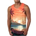 thumbnail image 1 of Qertyioot Nouveau Mode Gilet d'Été Ample pour Hommes Imprimé Sport Col Rond, 1 of 4