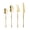 Gold, variant on 4 Piece Stainless Steel Flatware Set with Steak Knife Fork Spoon and Salad Fork Ergonomic Handle Cutlery Set for Dining Dishwasher Safe Silverware for Home Kitchen Restaurant Use Tableware Utensils