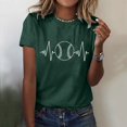 thumbnail image 4 of adviicd Chemise pour Femmes, T-Shirts Graphiques à Manches Courtes, Décontractés, Verts, TG, 4 of 5