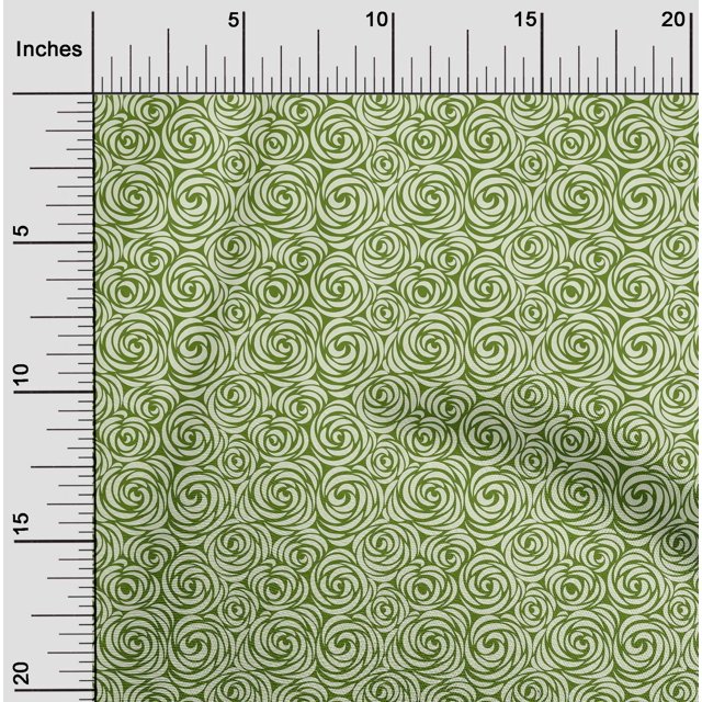 oneOone Coton Flex Vert Tissu Floral Matière de Robe Tissu Imprimé Tissu au Mètre 40 Pouces de Large