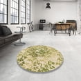 thumbnail image 4 of Ahgly Company Tapis d'Intérieur Lavable en Machine Carré Transitionnel Brun Or, 7 Pieds Carré, 4 of 7