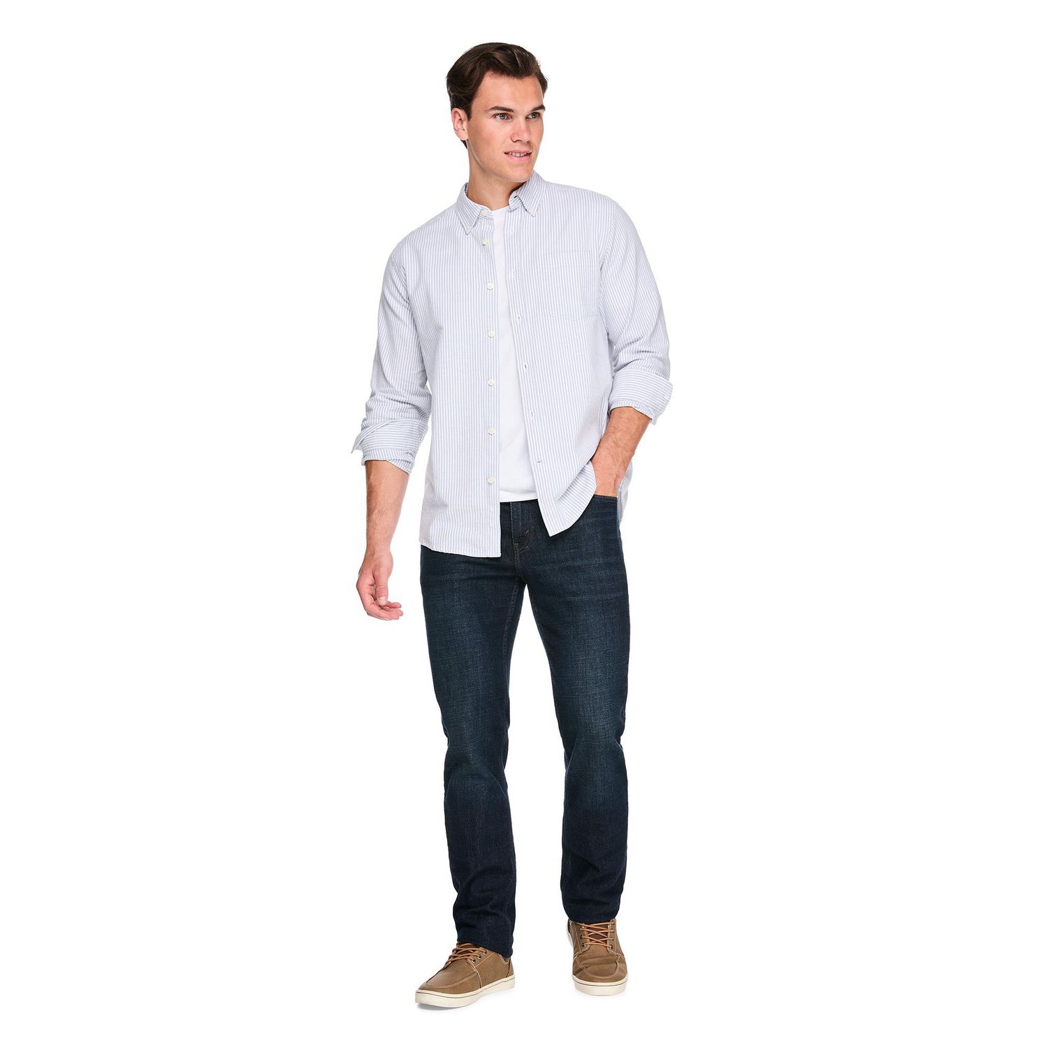George Men's Long-Sleeve Button-Down Shirt