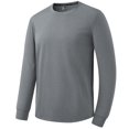thumbnail image 1 of AherBiu Plus Size Men's Long Sleeve Shirts Crewneck Quick Drying Lightweight Athletic Tees Running Workout Active Pullover Tops, 1 of 9