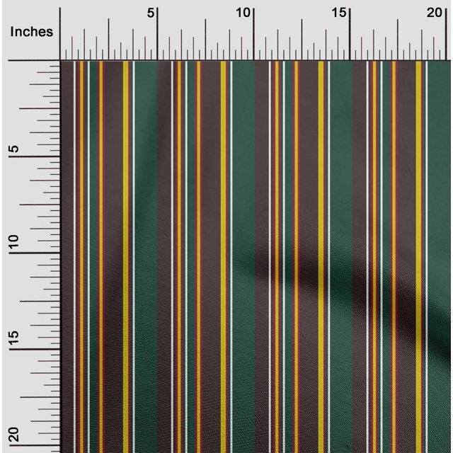 oneOone Viscose Chiffon Fabric Multicolor Stripe Print Fabric BTY 42 Inch Wide