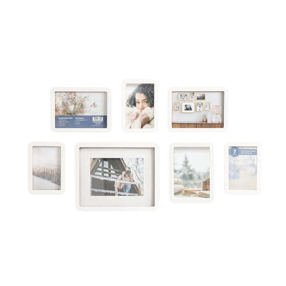 Boba 7pc White Gallery Picture Frame Set