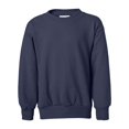 thumbnail image 1 of Youth 7.8 oz. ComfortBlendÂ® EcoSmartÂ® 50/50 Fleece Crew, Navy, Large, 1 of 4