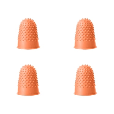 Riforla Rubber Fingers Tip Pads Grips for Counting Collating Writing Sorting Task Hot Glue and Sport Games Thick Reusable Protector Assorted Sizes Finger Cuff
