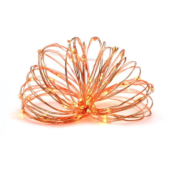 Way to Celebrate Harvest 50-Light Amber to Orange Color Changing LED String Lights