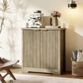 thumbnail image 1 of GloryStar Buffet Bahut à Porte Cannelée, Armoire de Rangement à Tablette Ajustable, Console d'Accent Moderne pour Salle à Manger, Salon Ou Couloir, 1 of 8