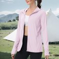 thumbnail image 4 of Long Sleeve Jackets for Women Quick Dry Athletic Stretch Blouses Rash Guard Slim Fit Shirts Tops Hiking Running Blouse Sun Protection Hoodie, 4 of 7